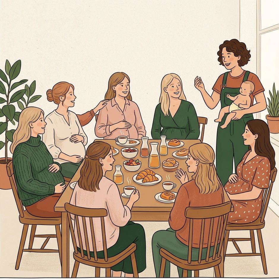 Illustration Hebammen Talk